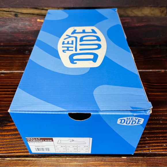 NIB Hey Dude Wally Camouflage Army Camo Slip On Shoes - Picture 9 of 9